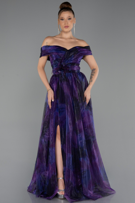 Long Purple Evening Dress ABU5262