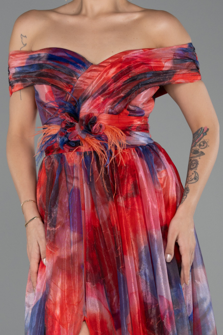 Long Orange Evening Dress ABU5262