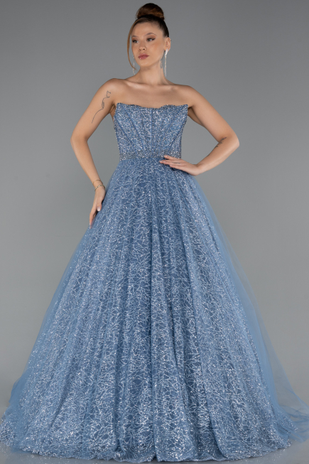 Long Indigo Evening Dress ABU5265