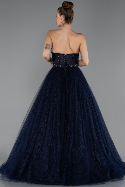 Long Navy Blue Evening Dress ABU5265