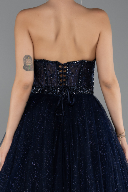 Long Navy Blue Evening Dress ABU5265