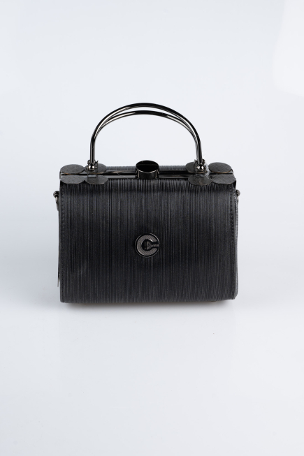 Black Laser Cut Evening Bag KC170