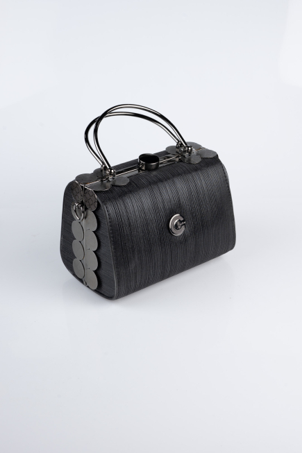 Black Laser Cut Evening Bag KC170