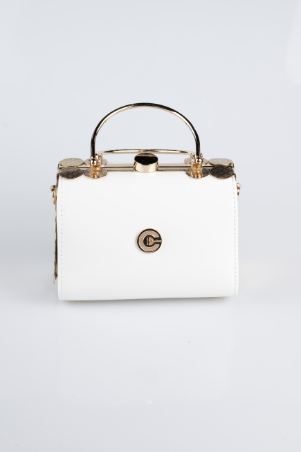 White Patent Leather Evening Bag KC170