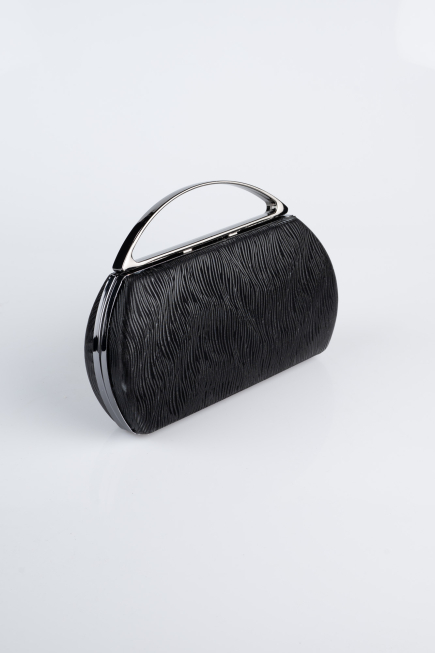 Black Laser Cut Night Bag V351