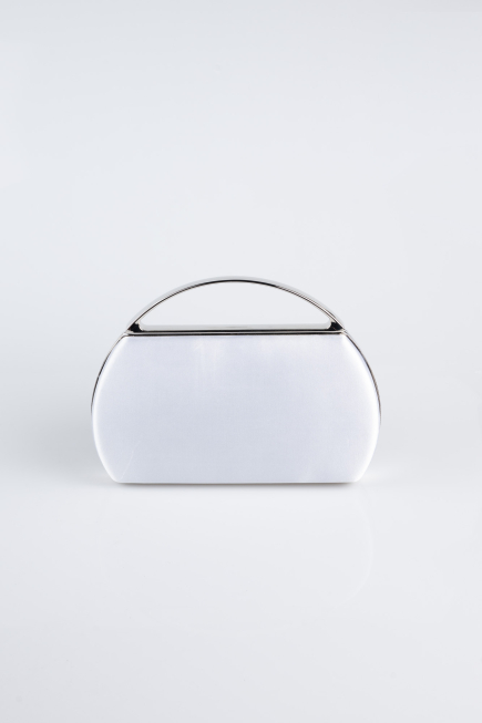 Silver Satin Night Bag V351