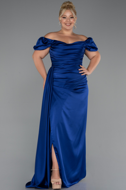 Parlement Long Satin Plus Size Evening Dress ABU1626