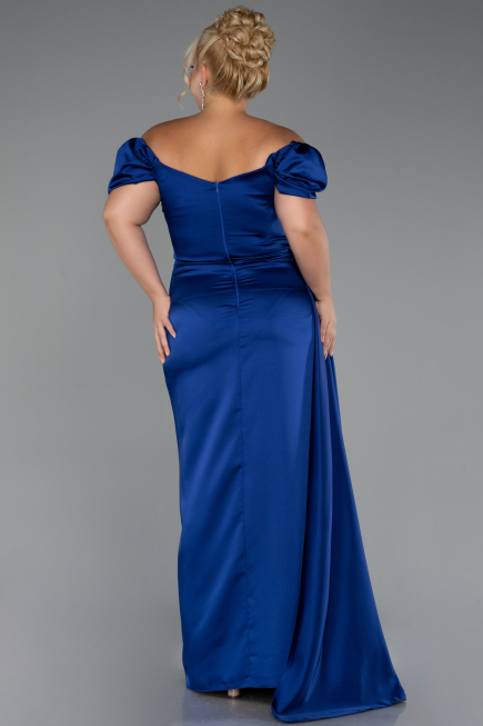 Parlement Long Satin Plus Size Evening Dress ABU1626