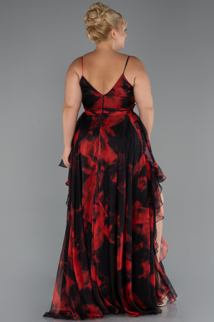 Long Red Plus Size Prom Dress ABU5267