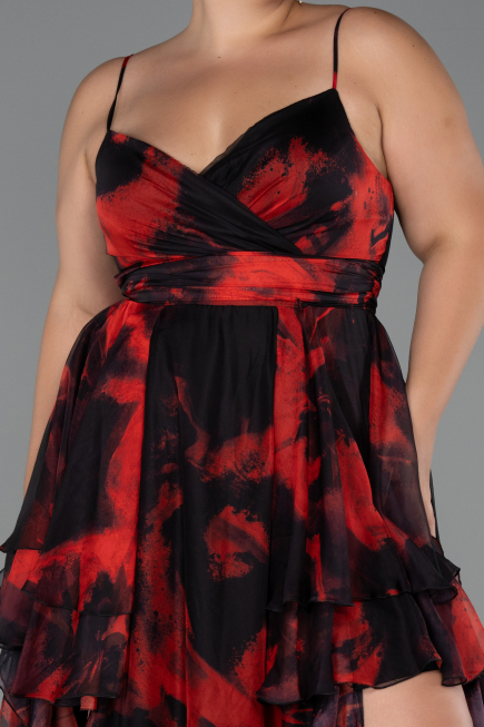 Long Red Plus Size Prom Dress ABU5267