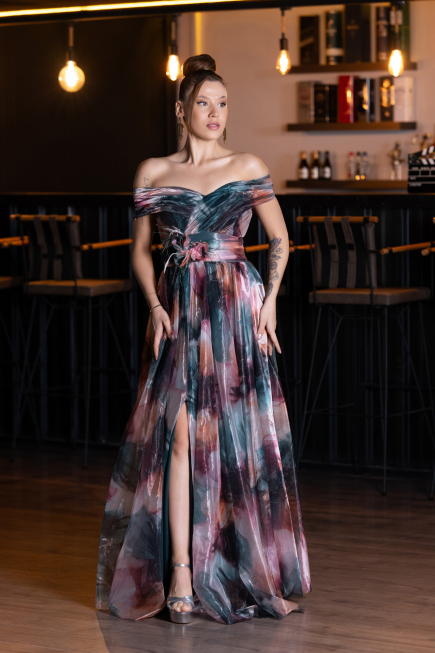 Long Onion Skin Evening Dress ABU5262