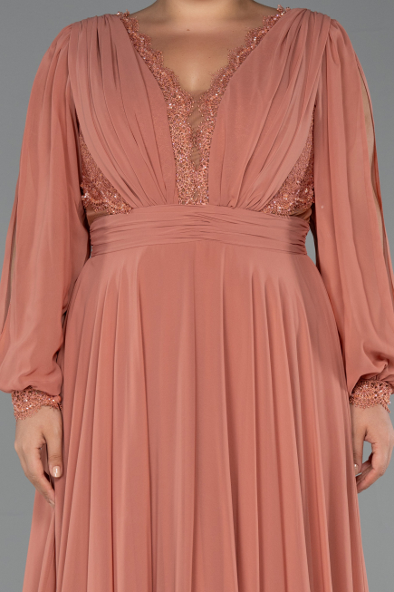 Long Onion Skin Chiffon Formal Plus Size Dress ABU5276