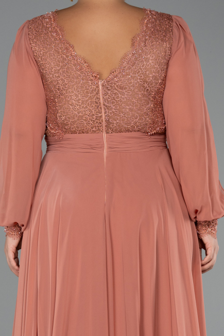Long Onion Skin Chiffon Formal Plus Size Dress ABU5276