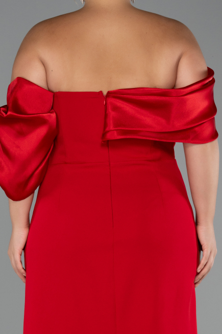 Long Red Formal Plus Size Dress ABU5047