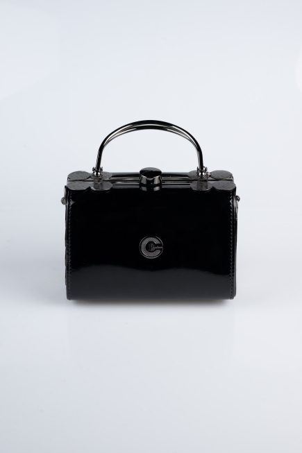 Black Patent Leather Evening Bag KC170