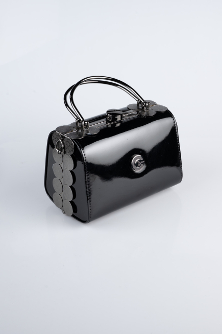 Black Patent Leather Evening Bag KC170
