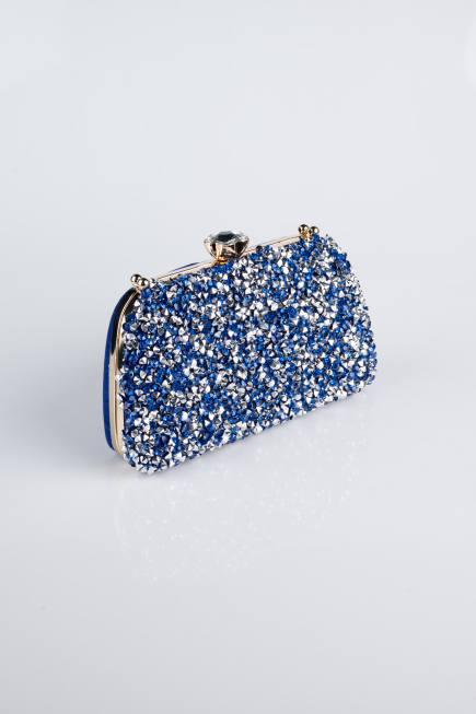 Sax Blue Suede Night Bag SH849