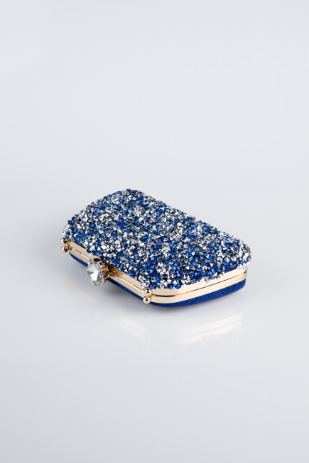 Sax Blue Suede Night Bag SH849