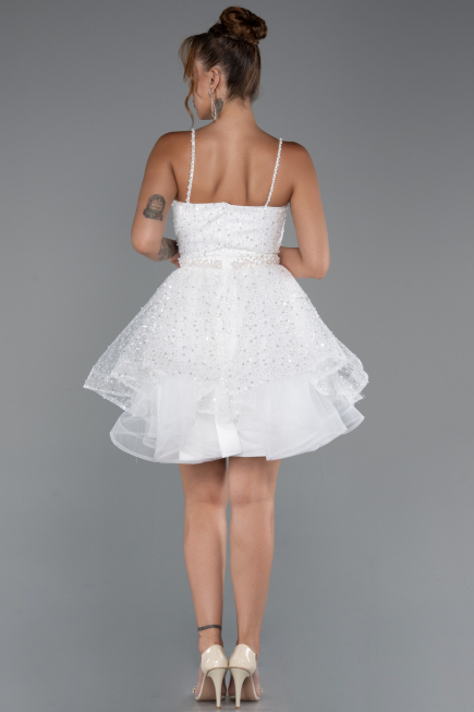 Short White Party Dress ABK2435