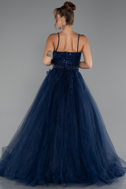 Long Navy Blue Evening Dress ABU5279