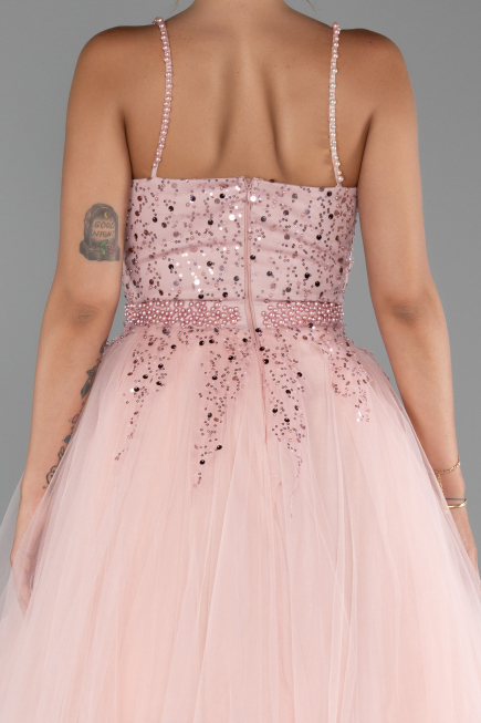 Long Powder Color Evening Dress ABU5279