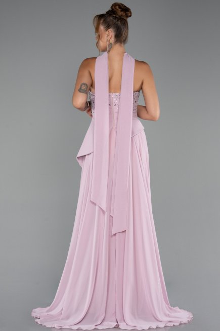 Long Powder Color Chiffon Evening Dress ABU5280
