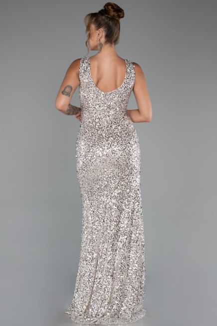 Long Beige Evening Dress ABU5281