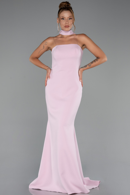 Long Powder Color Mermaid Evening Gown ABU5282