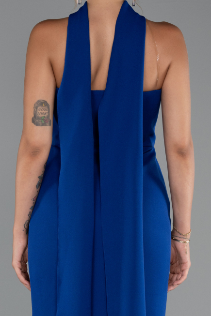Long Sax Blue Mermaid Evening Gown ABU5282