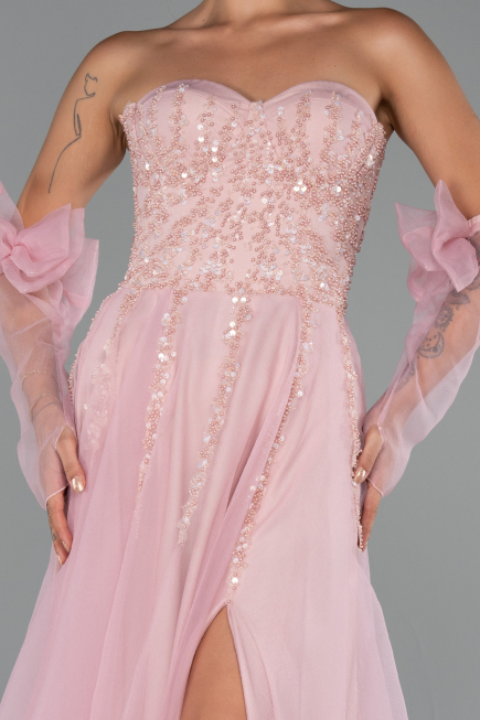 Long Powder Color Evening Dress ABU5291