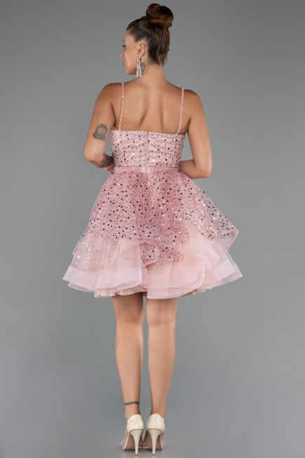 Short Powder Color Party Dress ABK2435