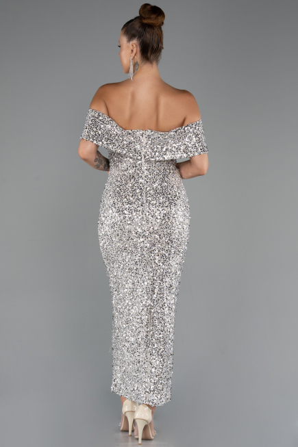 Midi Beige Party Dress ABK2440