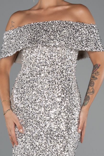 Midi Beige Party Dress ABK2440