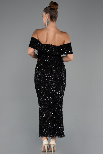 Midi Black Party Dress ABK2440