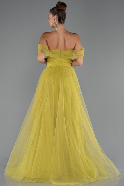 Long Pistachio Green Evening Dress ABU5302