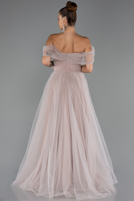Long Powder Color Evening Dress ABU5302