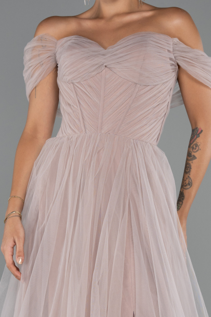 Long Powder Color Evening Dress ABU5302