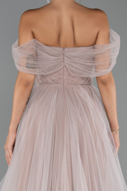 Long Powder Color Evening Dress ABU5302