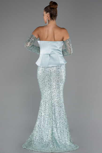 Long Mint Beaded Evening Dress ABU5303