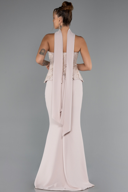Long Beige Evening Dress ABU5320