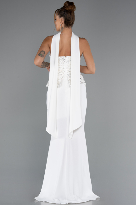 Long White Evening Dress ABU5320