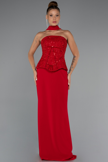 Long Red Evening Dress ABU5320