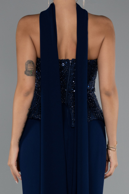 Long Navy Blue Evening Dress ABU5320