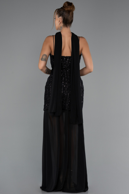 Short Black Beaded Evening Dress ABK2443
