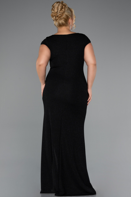 Long Black Formal Plus Size Dress ABU5317