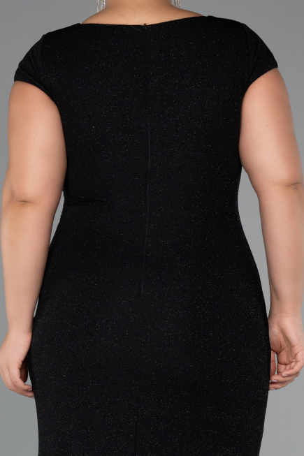Long Black Formal Plus Size Dress ABU5317