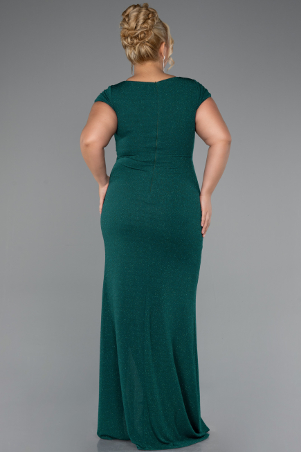 Long Emerald Green Formal Plus Size Dress ABU5317