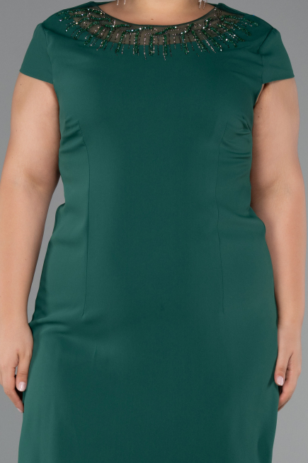 Midi Green Plus Size Cocktail Dress ABK2445