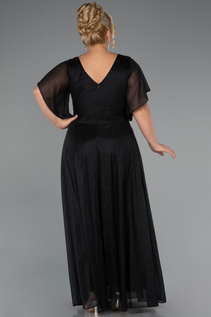 Long Black Plus Size Evening Dress ABU5323