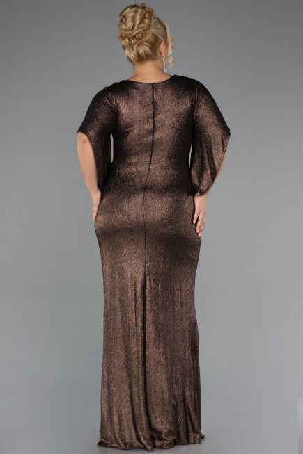 Copper Long Plus Size Evening Dress ABU3280